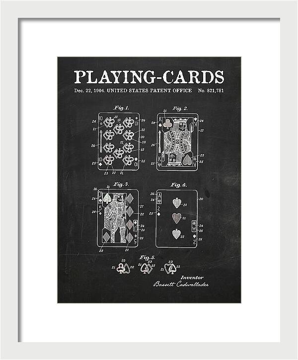 Playing Cards Chalkboard Patent Us821781a