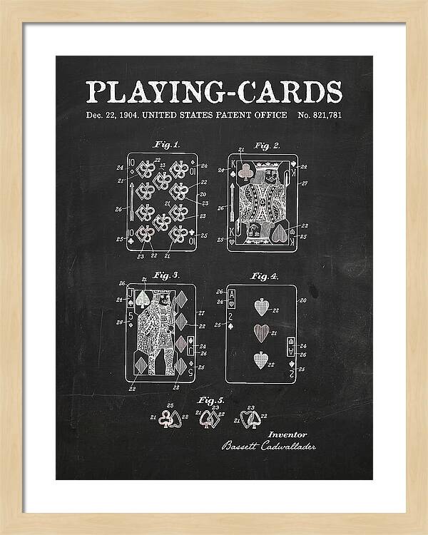 Playing Cards Chalkboard Patent Us821781a
