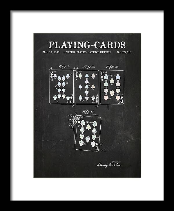 Playing Cards Chalkboard Patent Us927119a