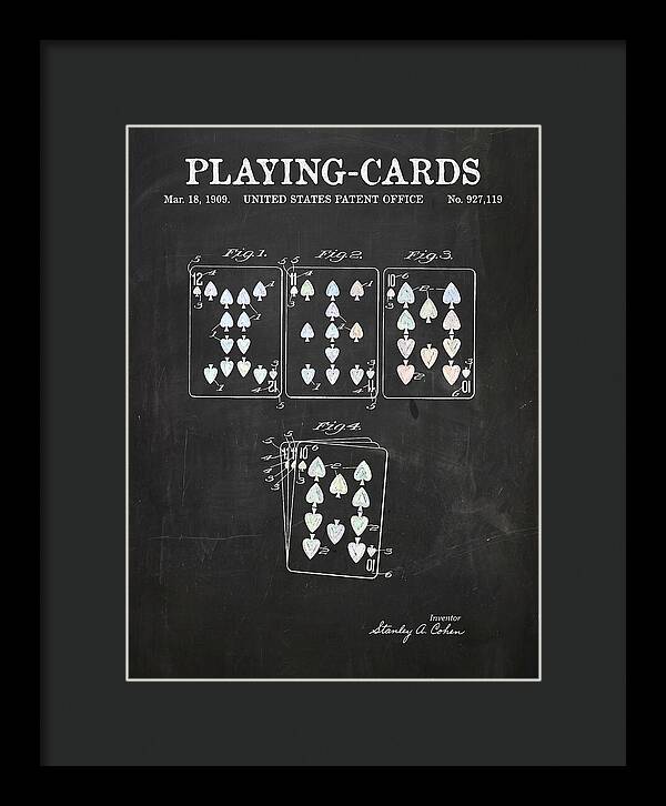Playing Cards Chalkboard Patent Us927119a
