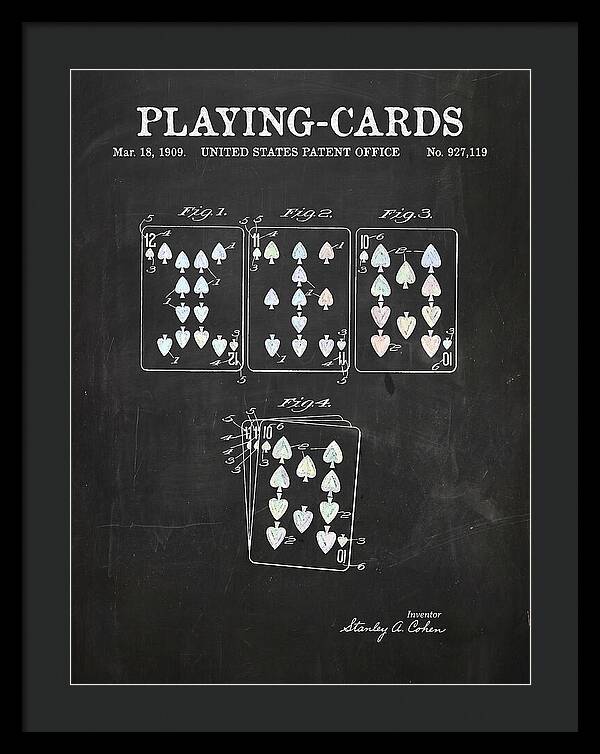Playing Cards Chalkboard Patent Us927119a