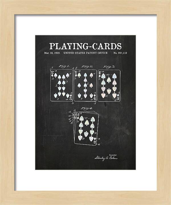 Playing Cards Chalkboard Patent Us927119a