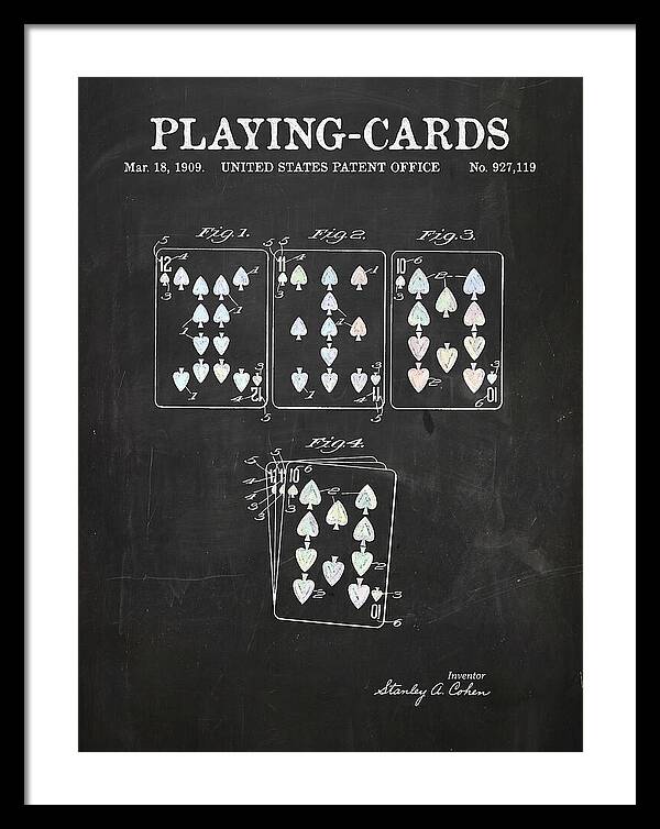 Playing Cards Chalkboard Patent Us927119a