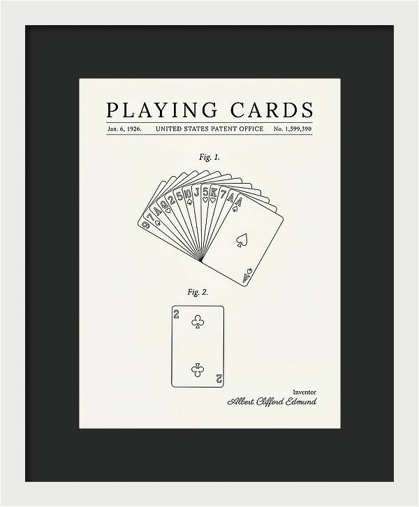 Playing Cards Minimalist Patent Us1599390a
