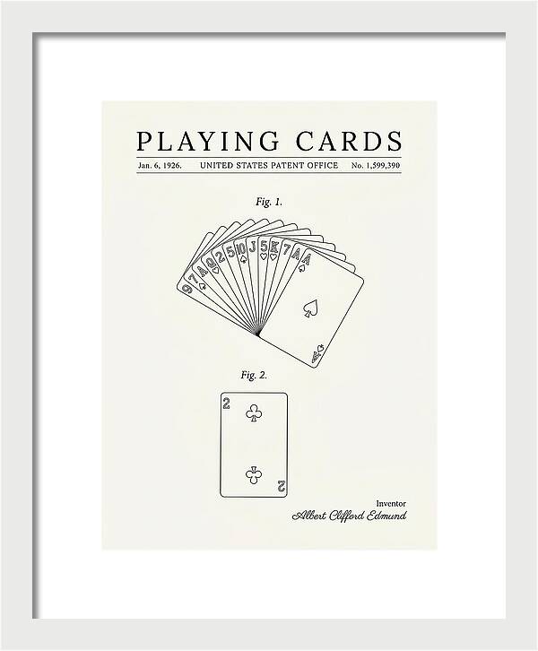 Playing Cards Minimalist Patent Us1599390a