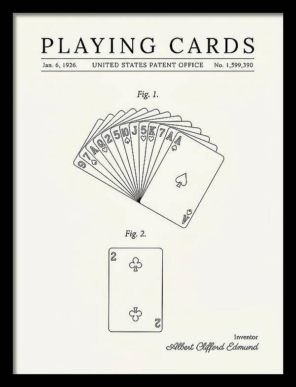 Playing Cards Minimalist Patent Us1599390a