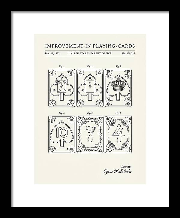 Playing Cards Minimalist Patent Us198217a