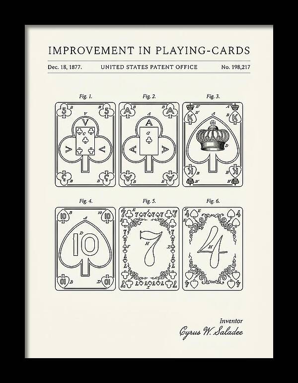 Playing Cards Minimalist Patent Us198217a