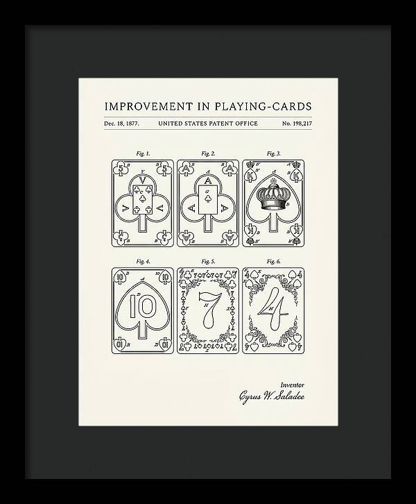 Playing Cards Minimalist Patent Us198217a