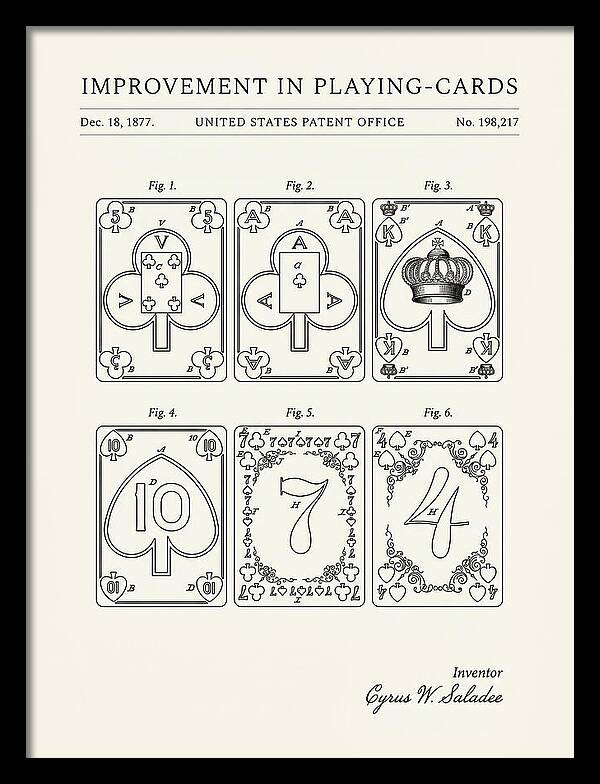 Playing Cards Minimalist Patent Us198217a