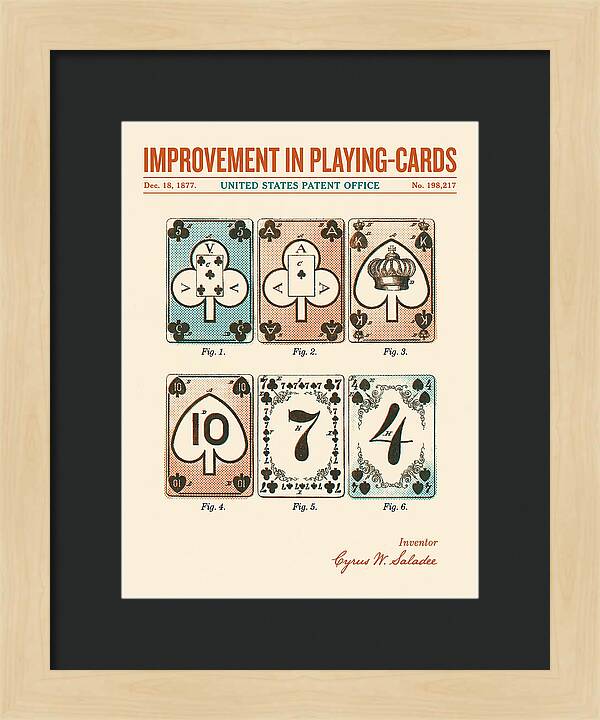 Playing Cards Retro Patent Us198217a