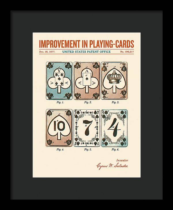 Playing Cards Retro Patent Us198217a