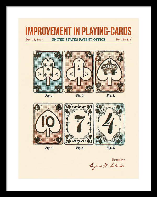 Playing Cards Retro Patent Us198217a