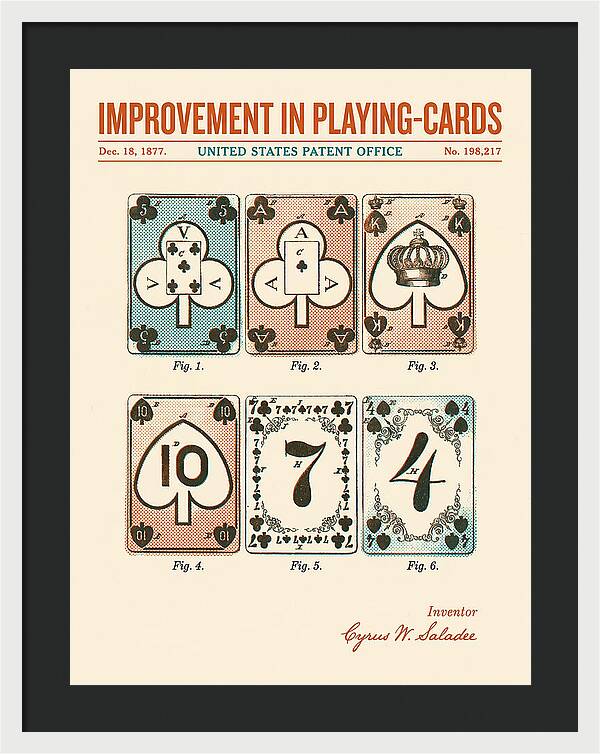 Playing Cards Retro Patent Us198217a