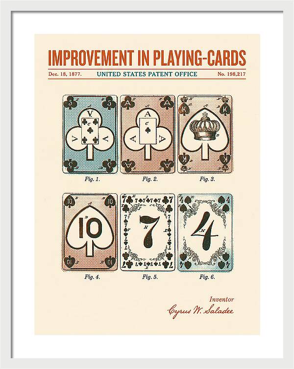 Playing Cards Retro Patent Us198217a