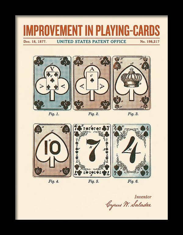 Playing Cards Retro Patent Us198217a