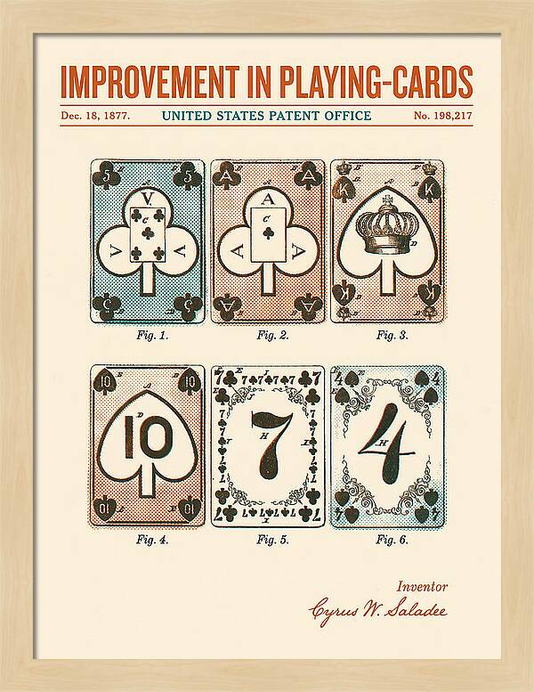 Playing Cards Retro Patent Us198217a