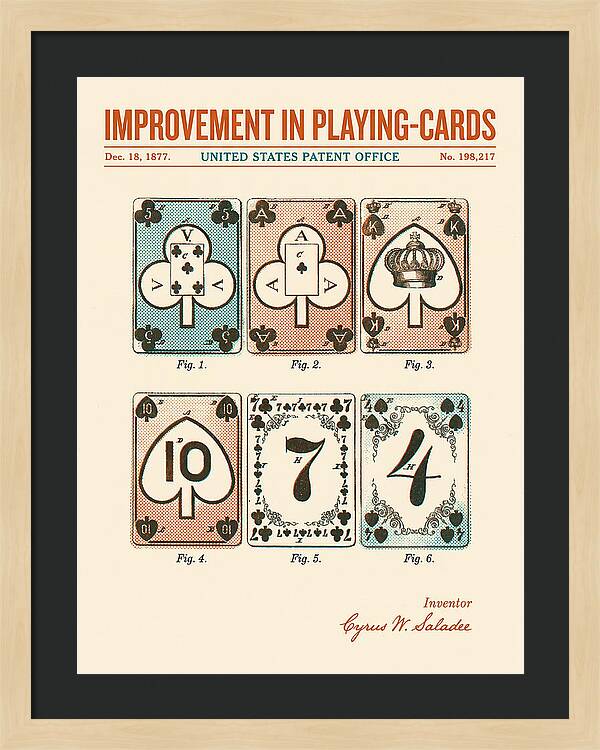 Playing Cards Retro Patent Us198217a