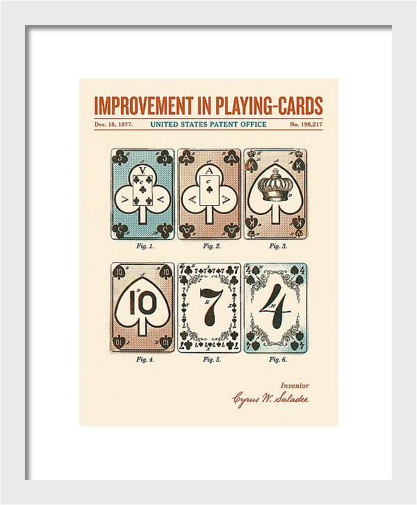 Playing Cards Retro Patent Us198217a