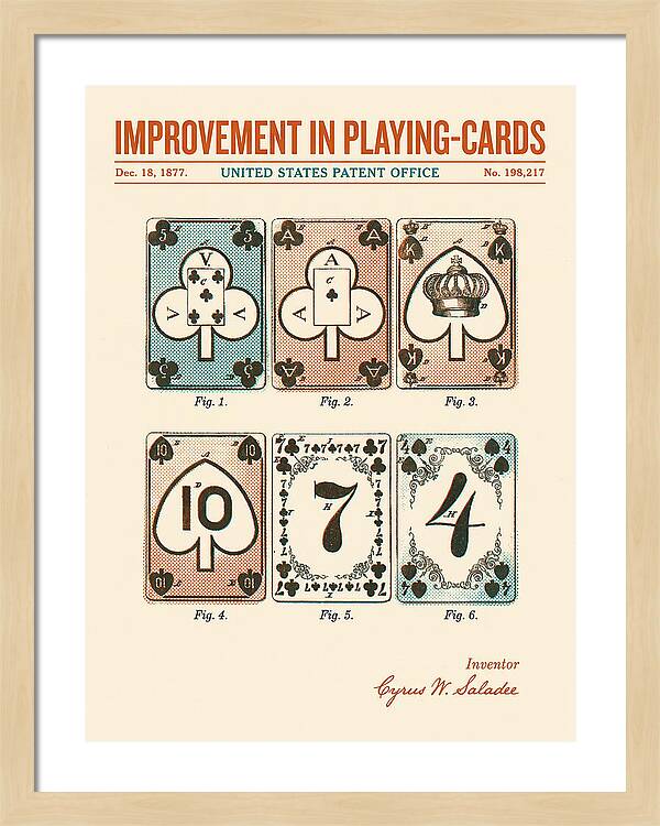 Playing Cards Retro Patent Us198217a