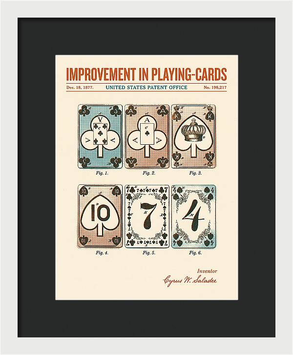 Playing Cards Retro Patent Us198217a