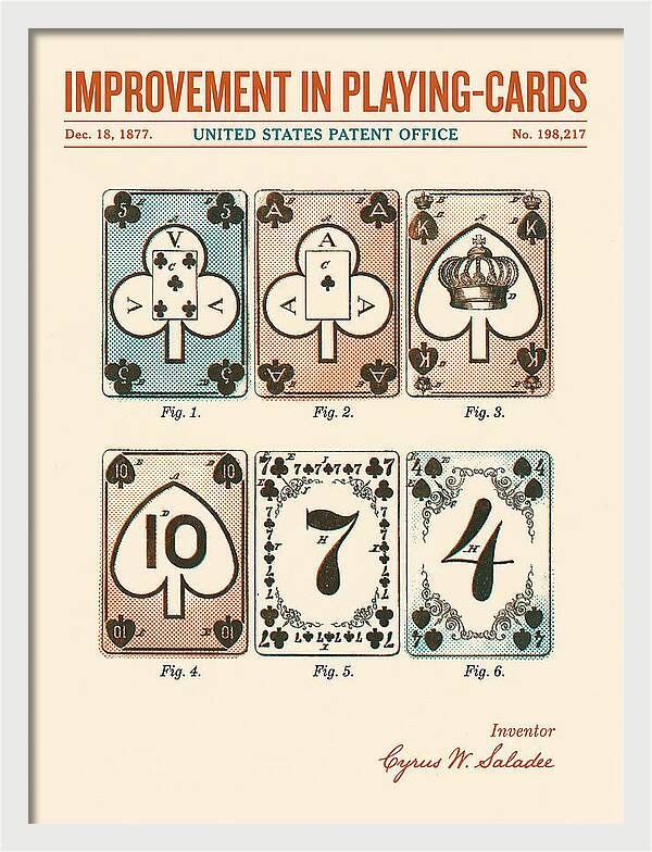 Playing Cards Retro Patent Us198217a