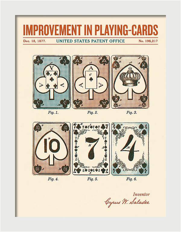 Playing Cards Retro Patent Us198217a