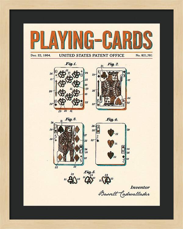 Playing Cards Retro Patent Us821781a