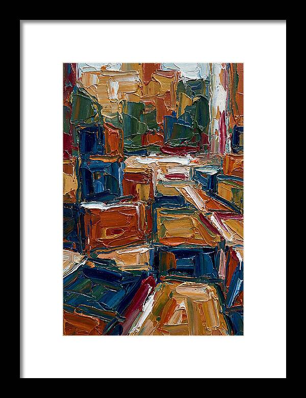 Plaza Landscape In Palette Knife