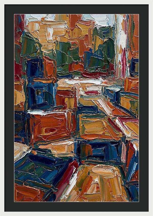Plaza Landscape In Palette Knife
