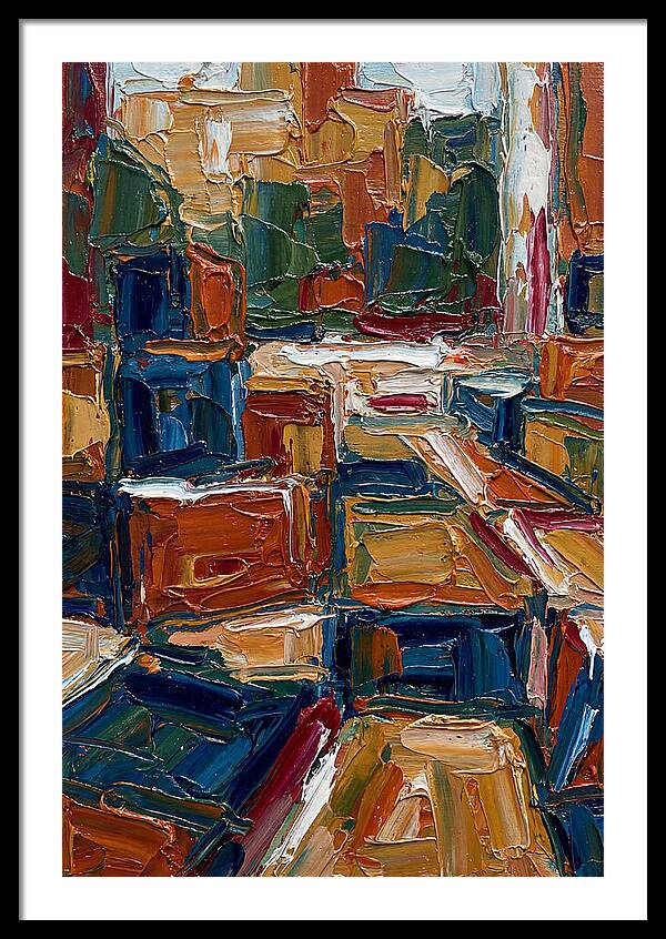Plaza Landscape In Palette Knife