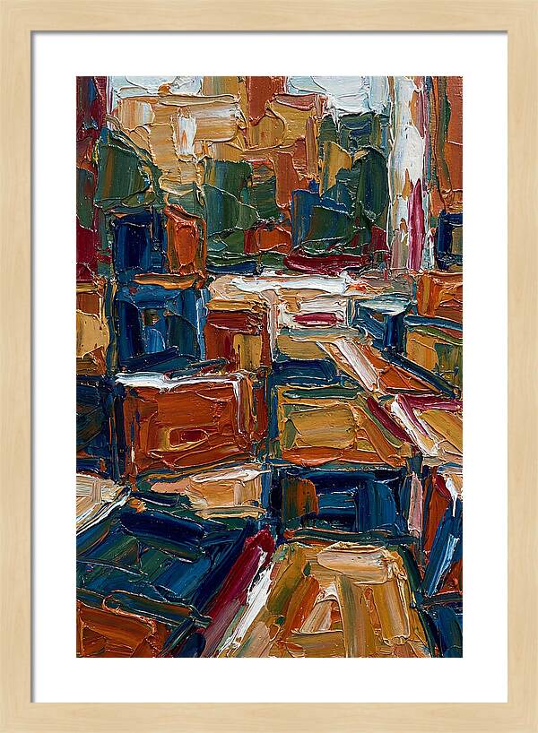 Plaza Landscape In Palette Knife