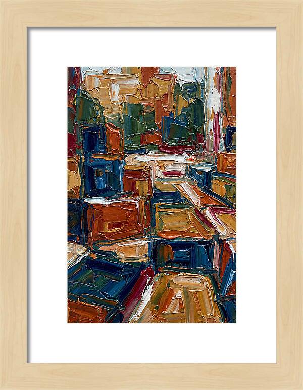 Plaza Landscape In Palette Knife