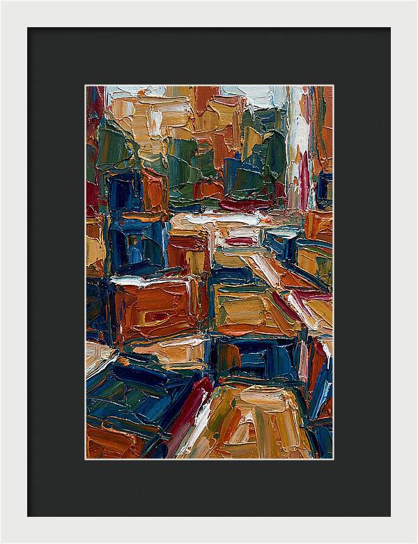 Plaza Landscape In Palette Knife