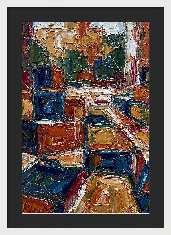 Plaza Landscape In Palette Knife