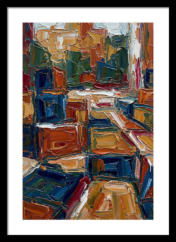 Plaza Landscape In Palette Knife