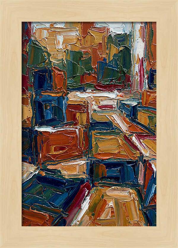 Plaza Landscape In Palette Knife