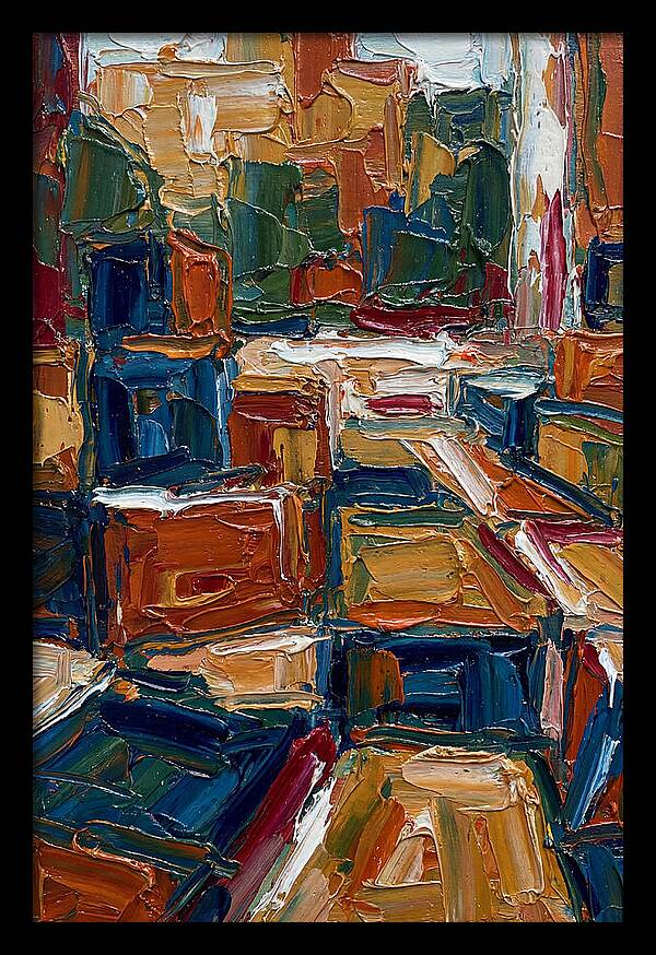 Plaza Landscape In Palette Knife