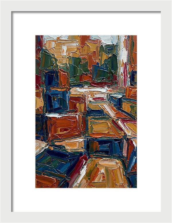 Plaza Landscape In Palette Knife