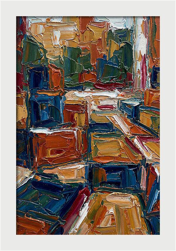 Plaza Landscape In Palette Knife