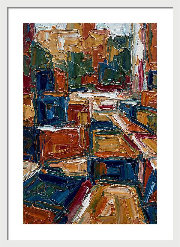 Plaza Landscape In Palette Knife