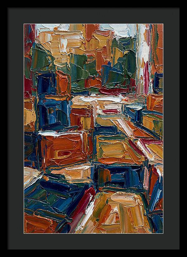 Plaza Landscape In Palette Knife