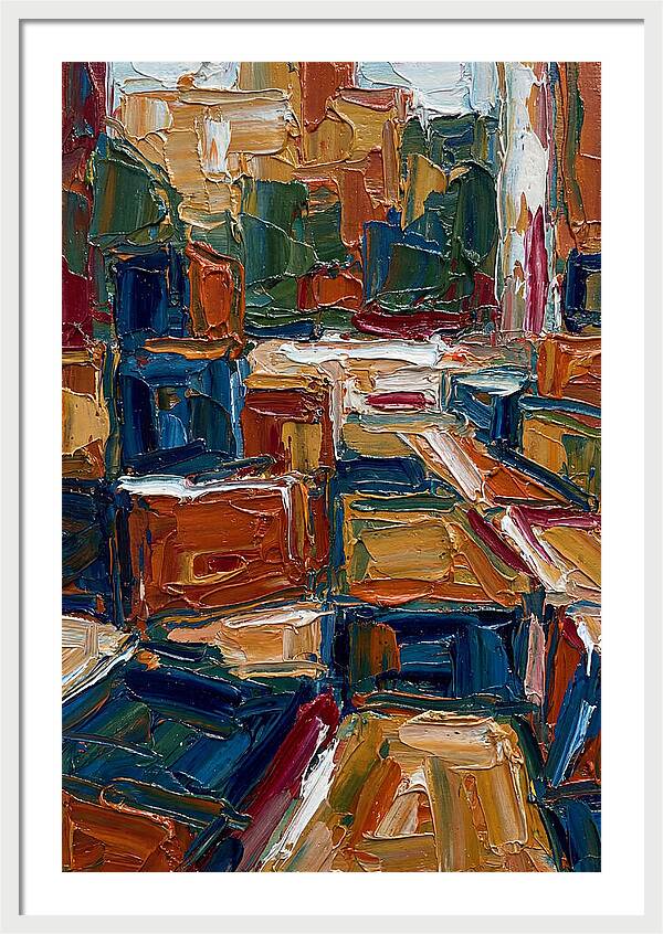 Plaza Landscape In Palette Knife