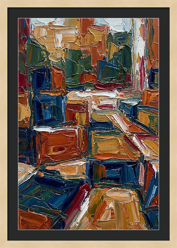 Plaza Landscape In Palette Knife