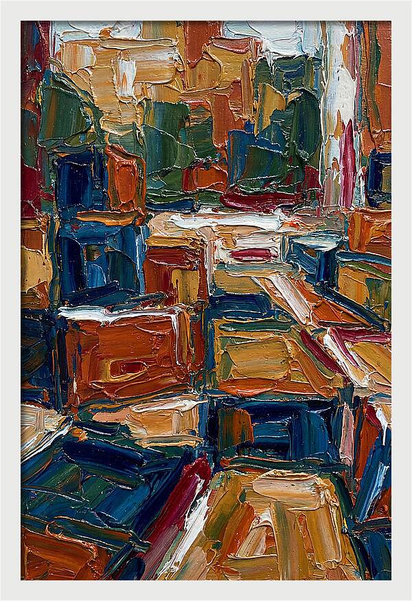 Plaza Landscape In Palette Knife