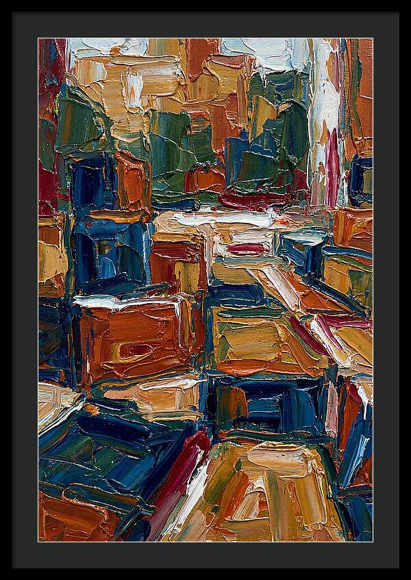 Plaza Landscape In Palette Knife