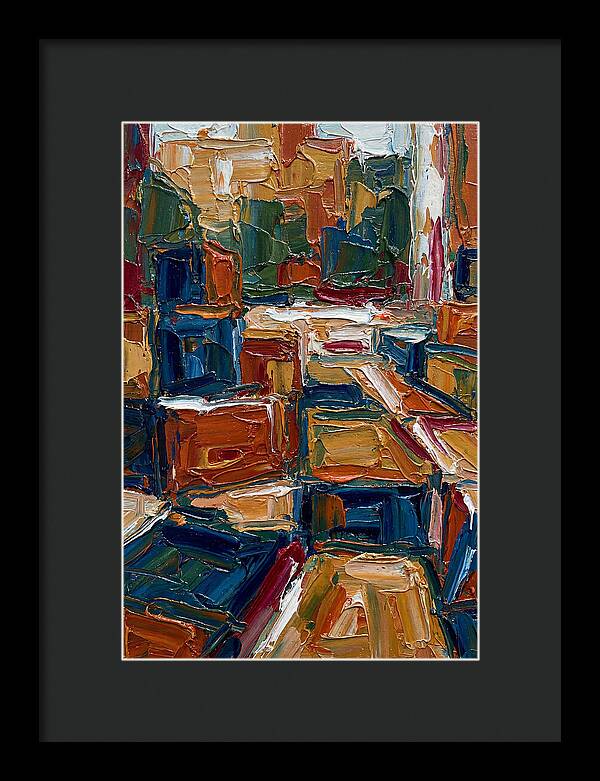 Plaza Landscape In Palette Knife