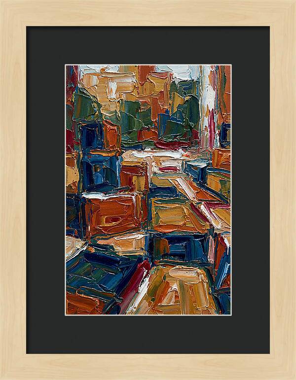 Plaza Landscape In Palette Knife