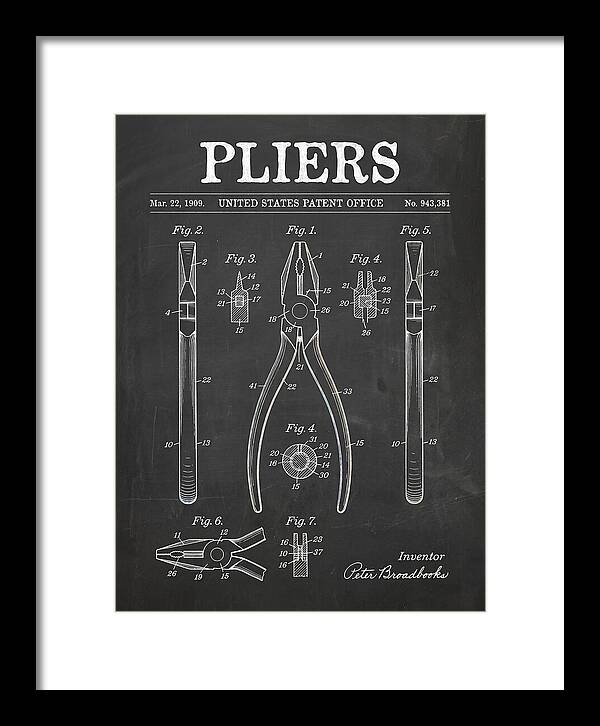 Pliers Chalkboard Patent Us943381a