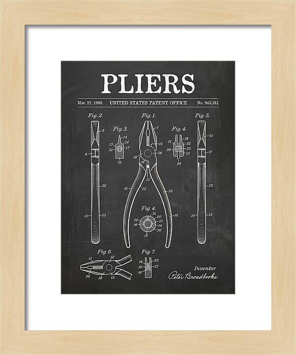 Pliers Chalkboard Patent Us943381a